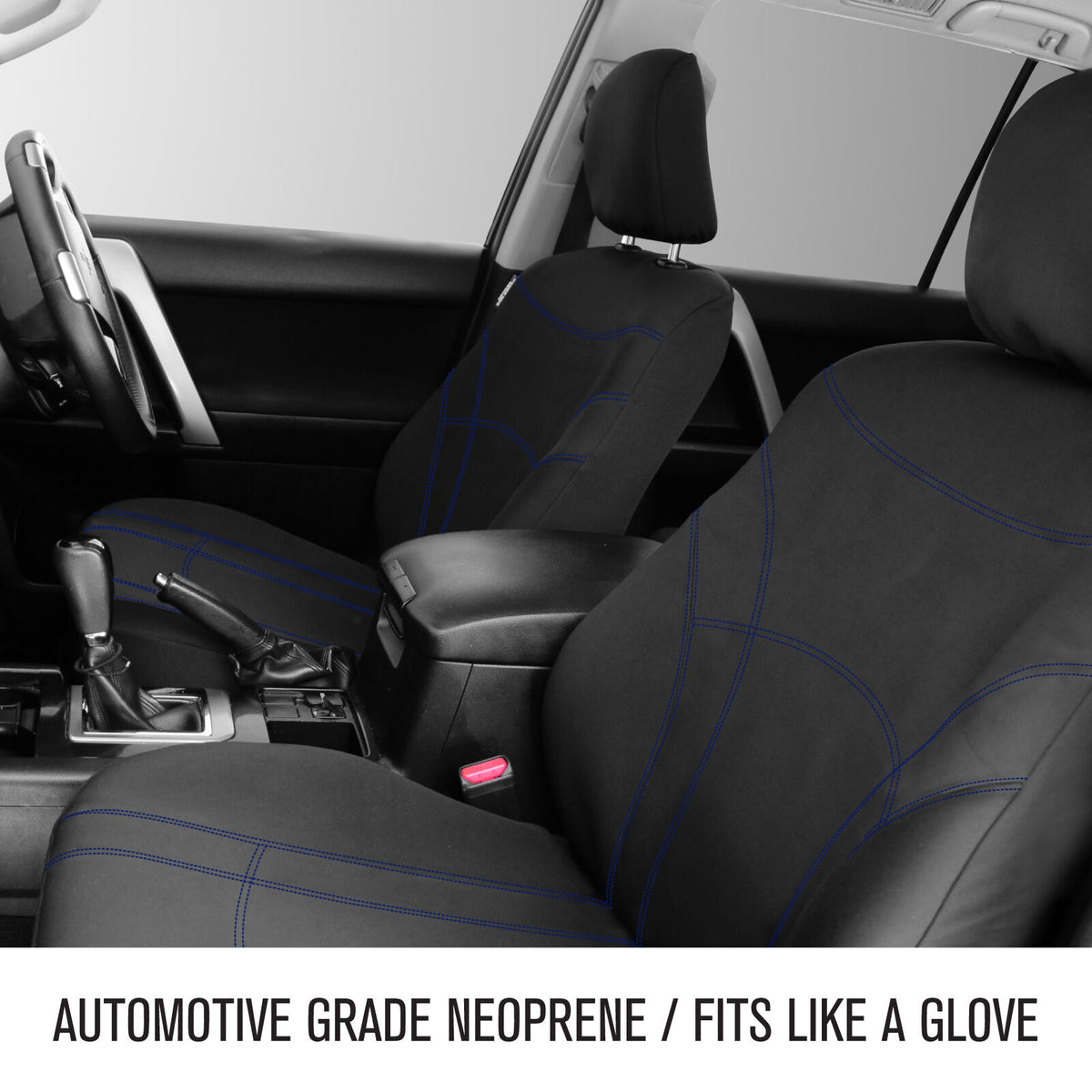 Getaway Neoprene Front Black/BL Seat Covers - BT50 Everest Ranger 2011-2022