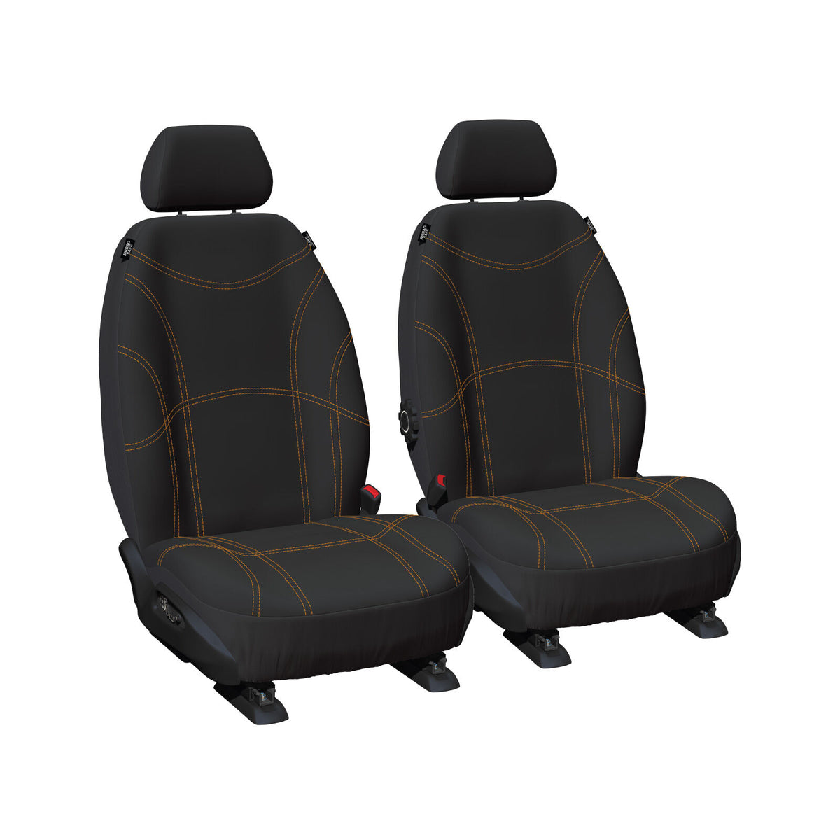 Getaway Neoprene Front Black/OR Seat Covers - BT50 Everest Ranger 2011-2022