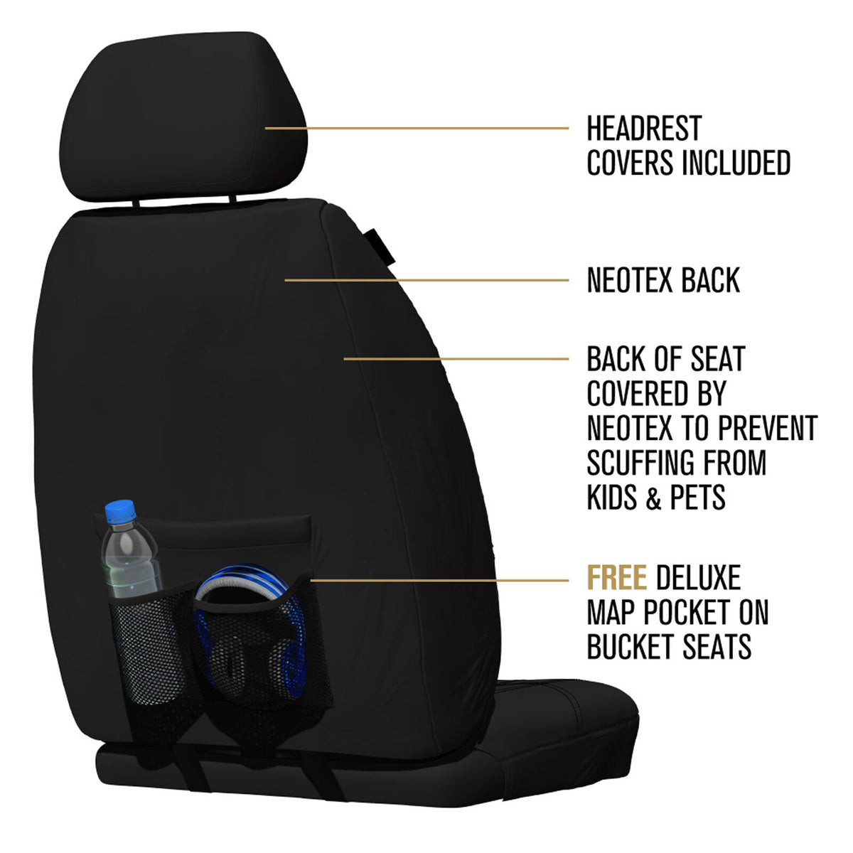 Sperling Empire Leather Front Black Seat Covers X-Trail 2014-2022