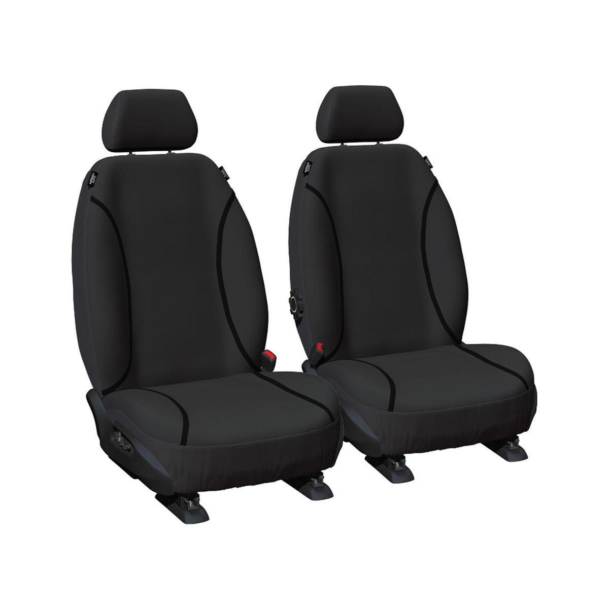 Sperling Tradies Canvas Front Black Seat Covers - Triton 2012-2015