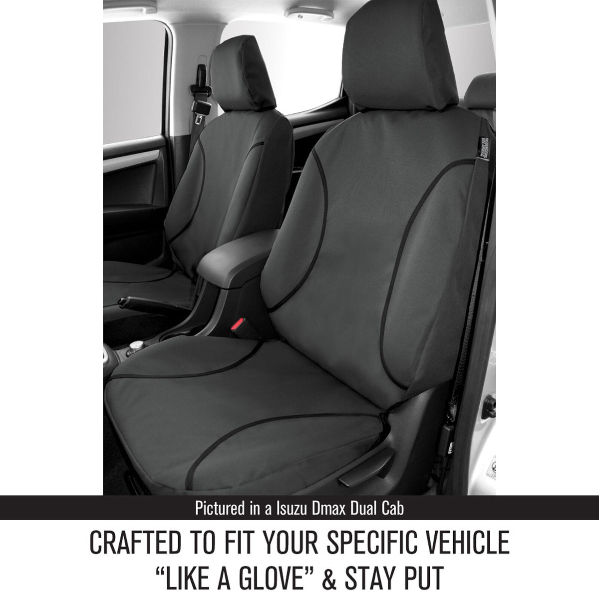 Sperling Tradies Canvas Front Grey Seat Covers - Triton 2012-2015