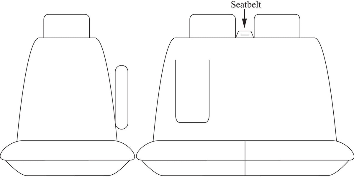 Sperling Getaway Neoprene Front Black/SL Seat Covers - Deliver 9 V80