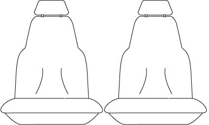 Sperling Tradies Canvas Front Grey Seat Covers - Staria Load 2021-On