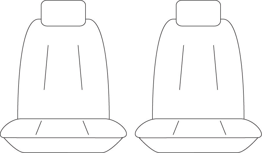 Sperling Empire Leather Front Black Seat Covers - Kluger 2021-On