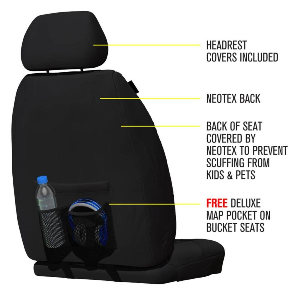 Sperling Getaway Neoprene Front Black/SL Seat Covers - Express GLX+ Trafic