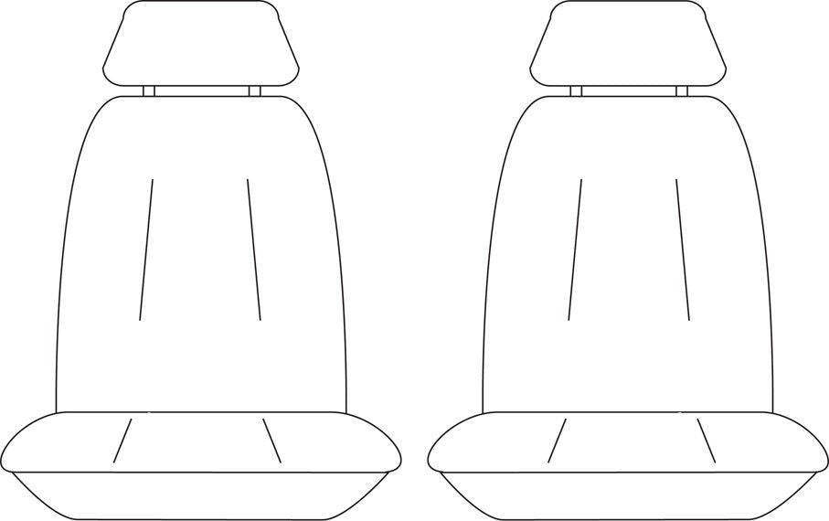 Sperling Super Tough Canvas Front Black Seat Covers - Triton 2023 On
