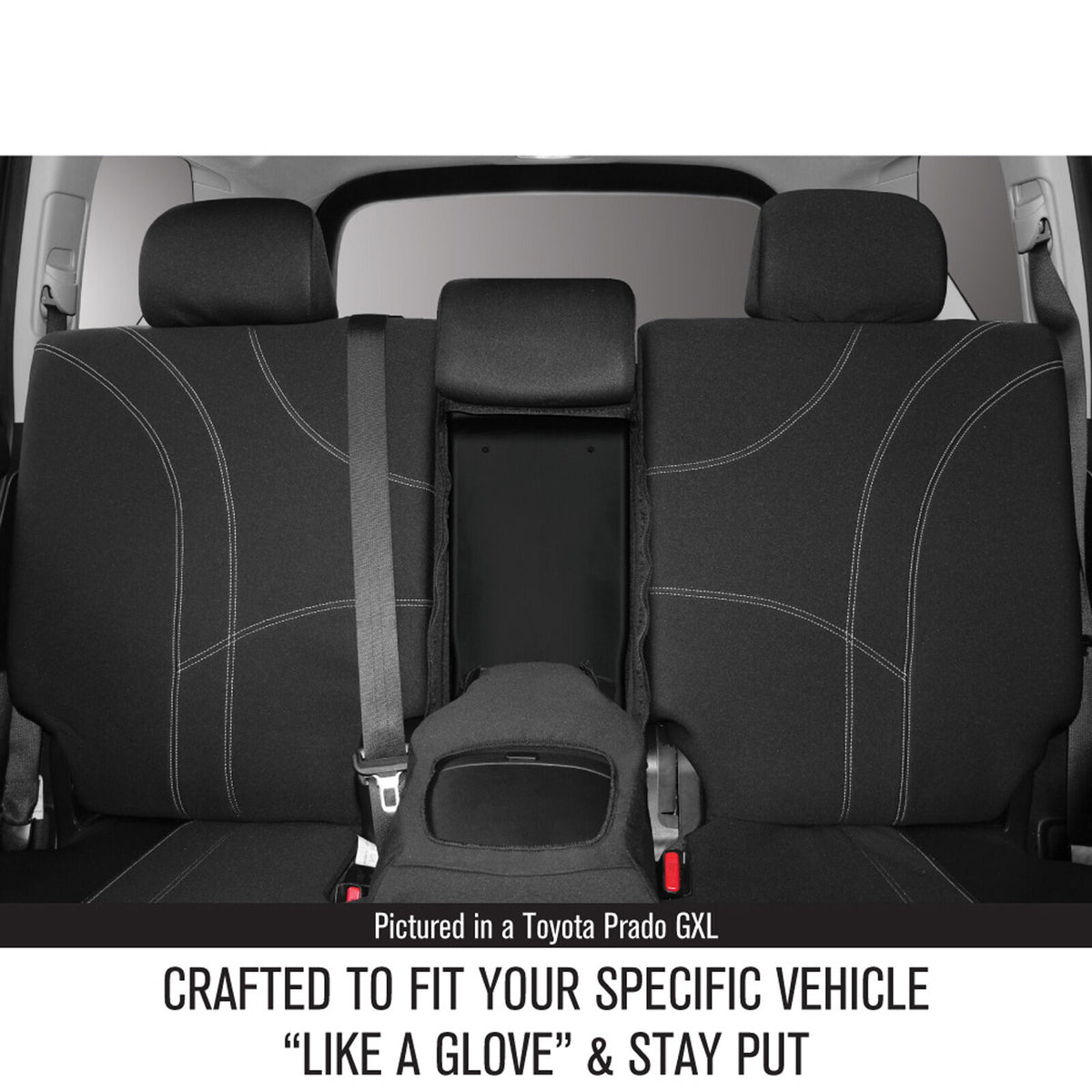 Sperling Getaway Neoprene Rear Black/SL Seat Covers - Mazda3 Hatch 2014-2019