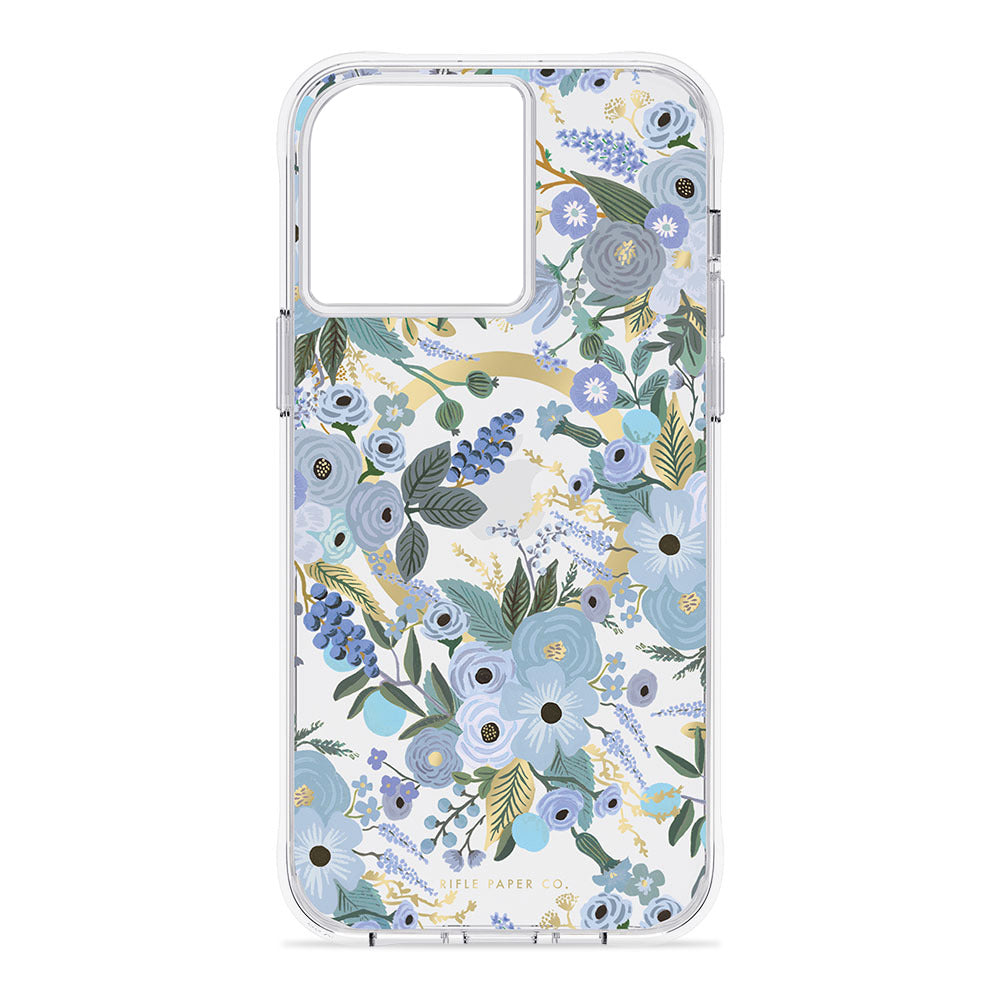 Case-Mate Rifle Paper MagSafe Case For Apple iPhone 15 - Garden Party Blue