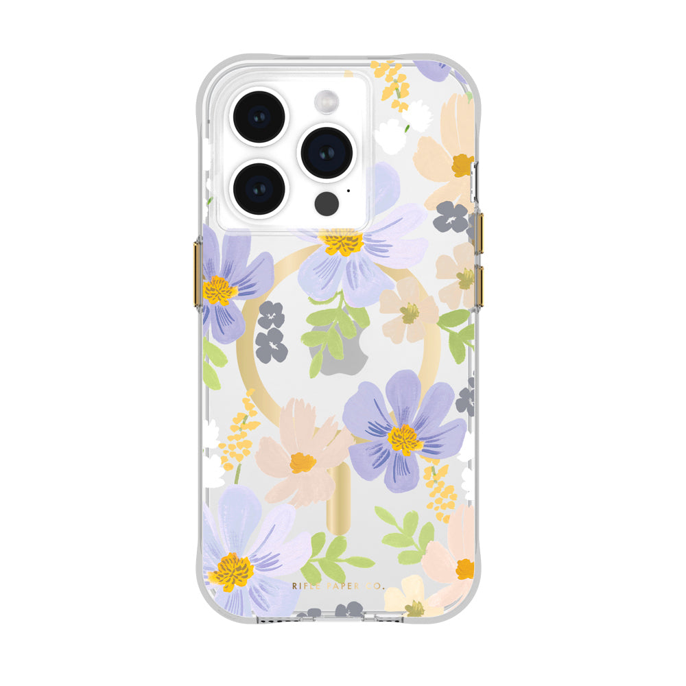 Case-Mate Rifle Paper MagSafe Case For iPhone 15 Pro - Pastel Marguerite