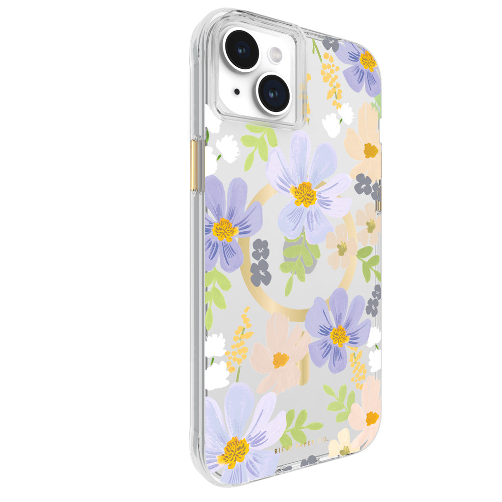 Case-Mate Rifle Paper MagSafe Case For iPhone 15 Plus - Pastel Marguerite