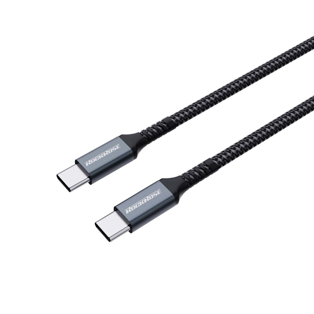 2PK Rockrose Powerline CC1 3A 60W 1M USB-C to USB-C Charge/Data Sync Cable