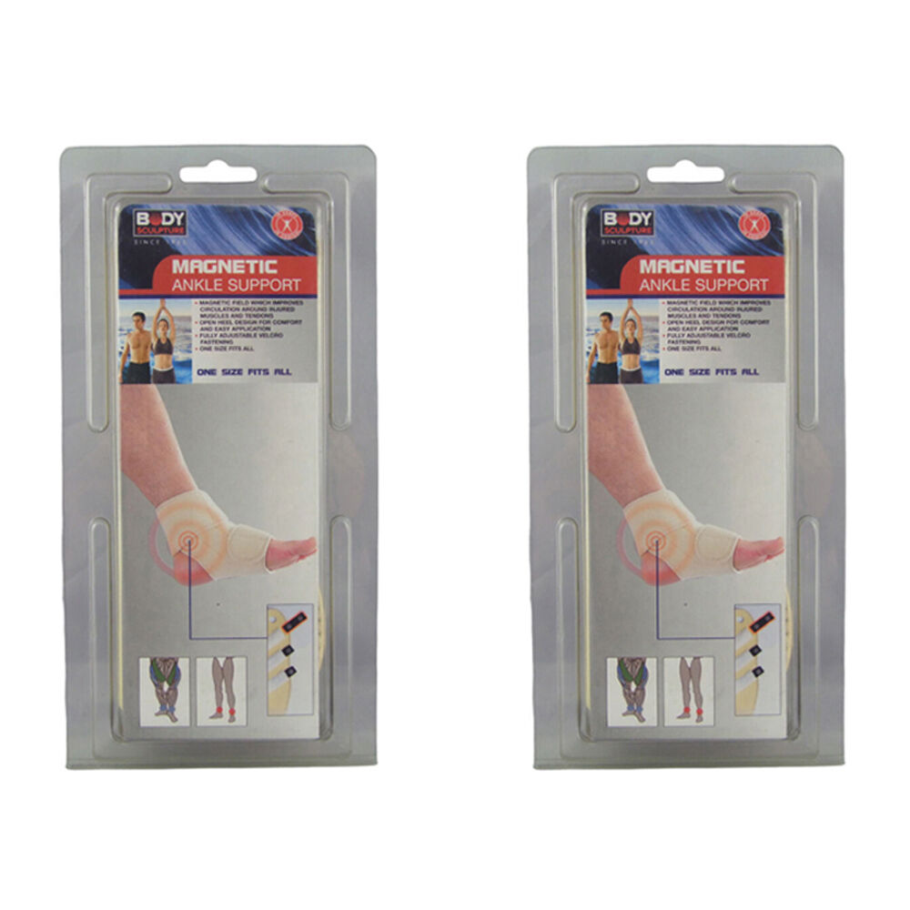 2PK Body Sculpture Magnetic Ankle Brace Support Compression Therapy One Size