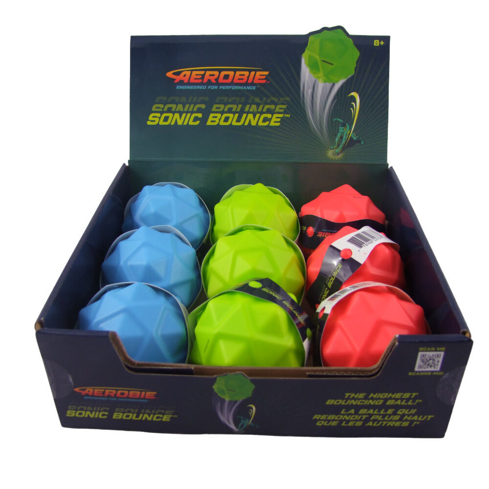 2PK Aerobie Sonic Bounce Ball Outdoor Play Games Kids & Family Toys Assorted