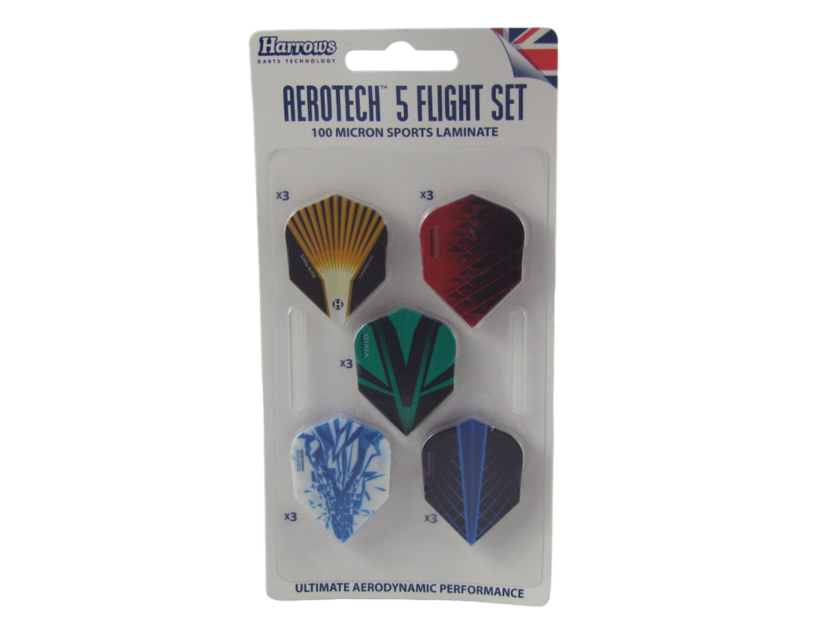 5pc Harrows Aero Tech Flights Training Sports Dart Game/Accessories