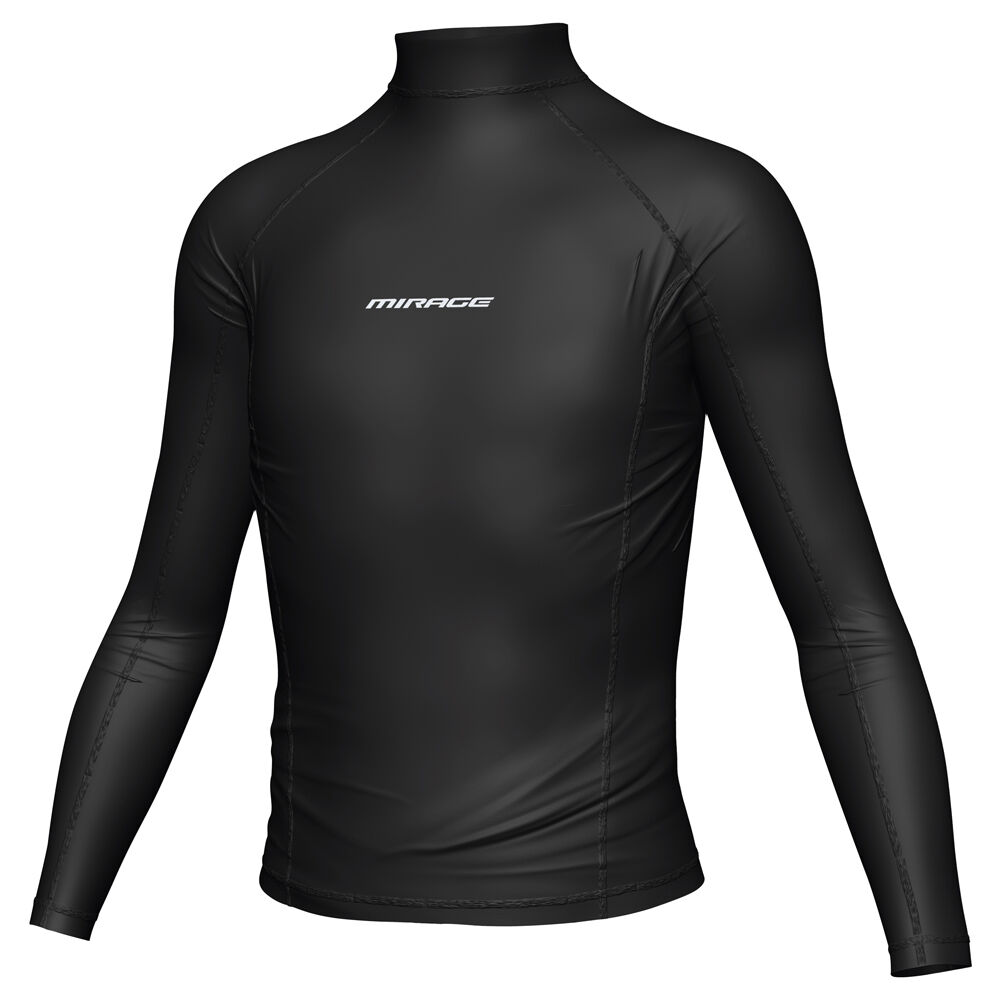 Mirage Unisex Youth Long Sleeve Lycra Rash Shirt Swimwear Black