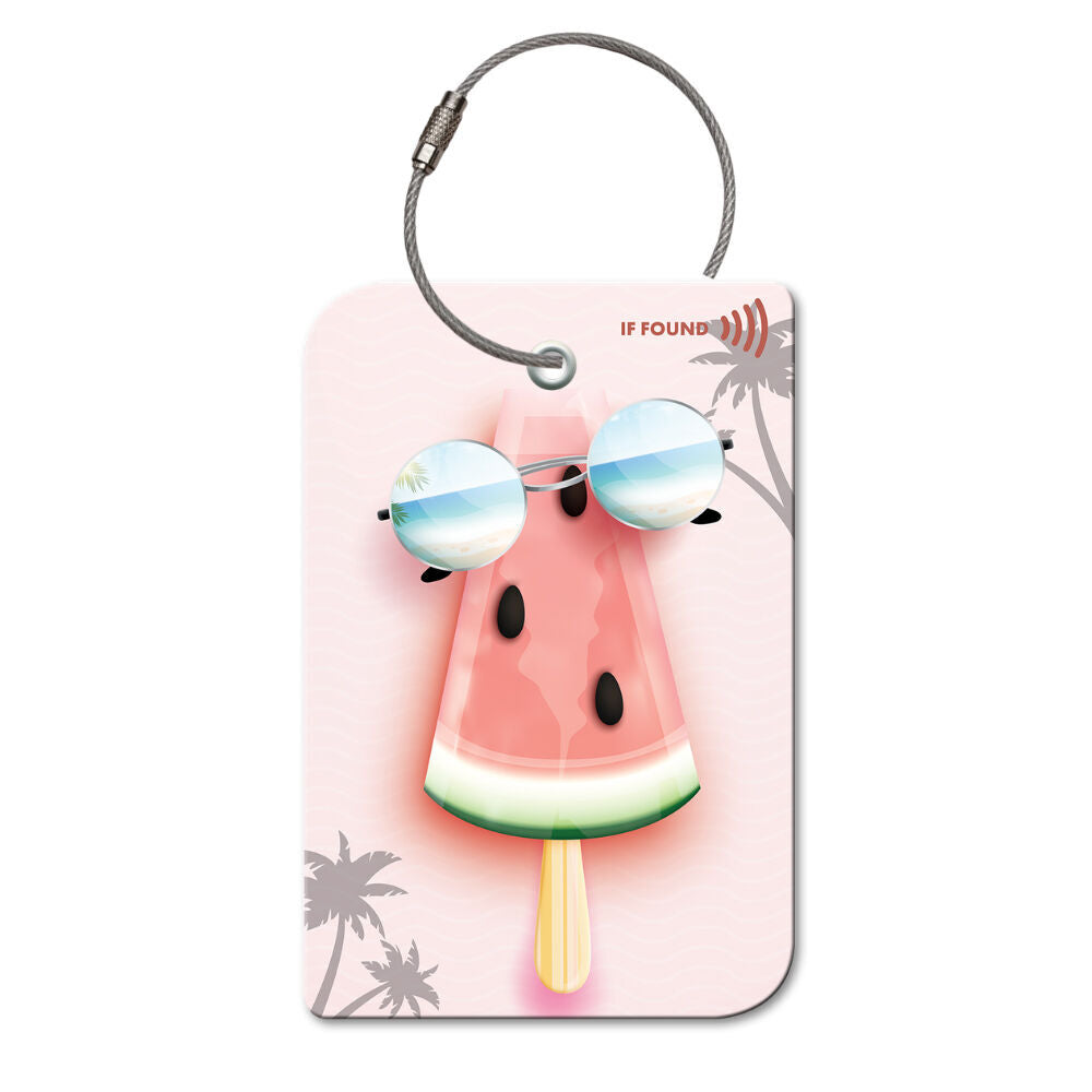 4PK Retreev Watermelon Travel Bag Smart Tag Luggage Suitcase Name Card w/ QR