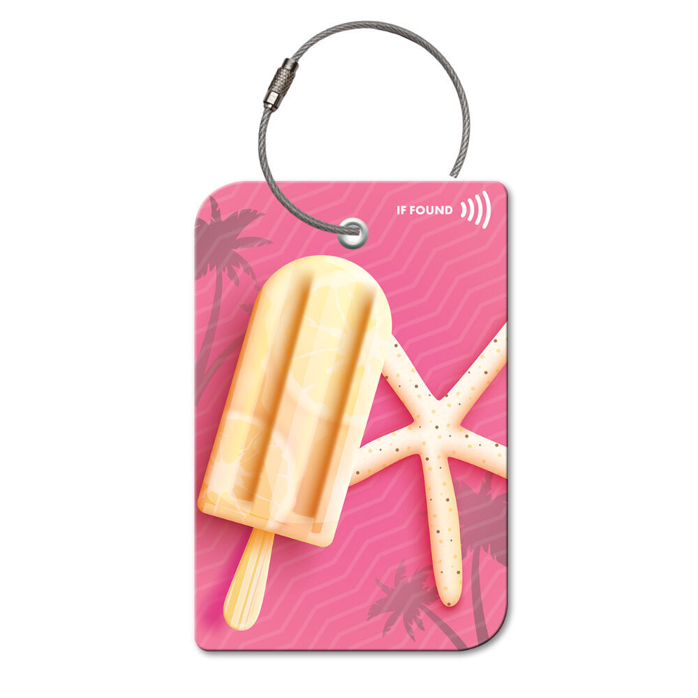 2PK Retreev Lolly Travel Bag Smart Tag Luggage Suitcase Name Card w/ QR