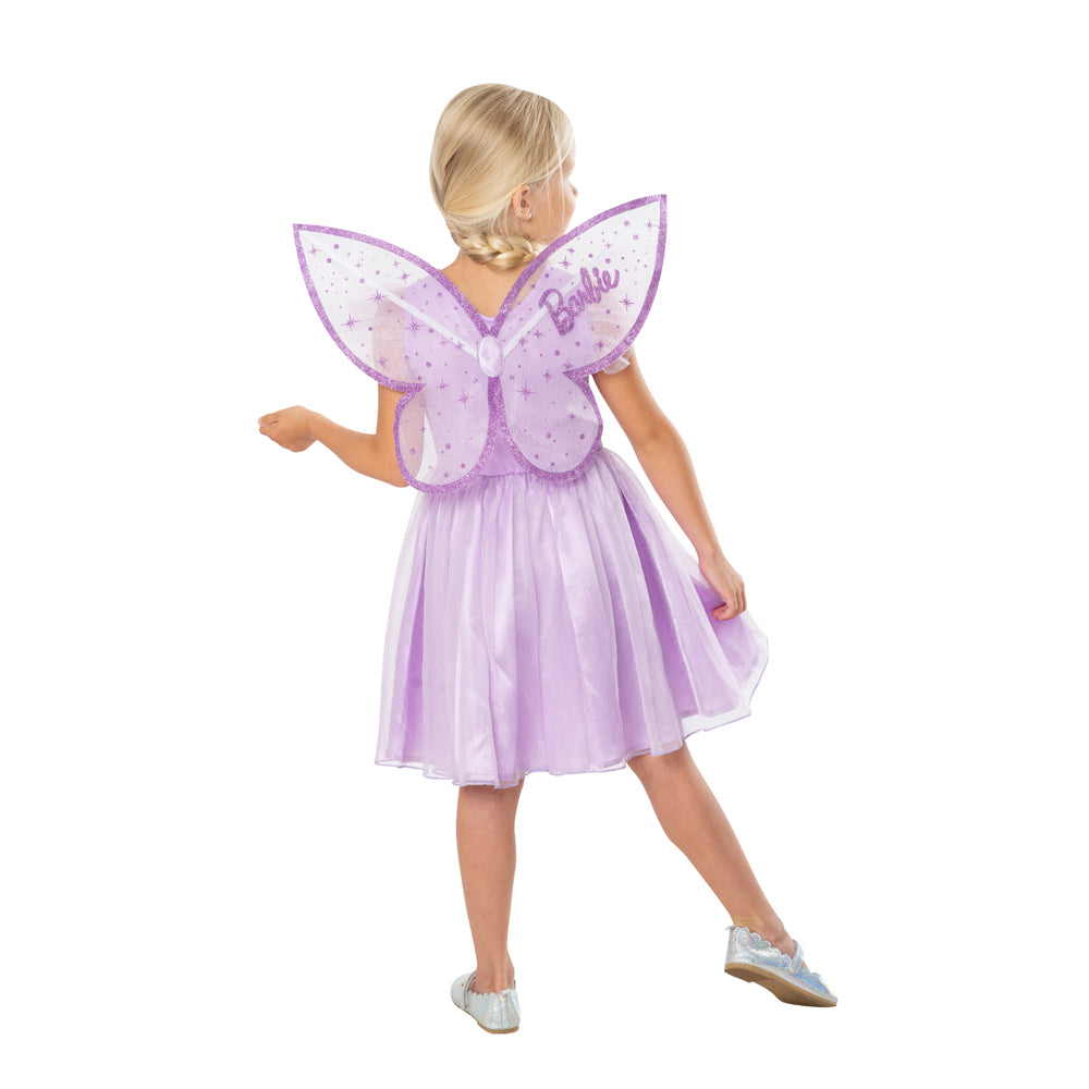 Barbie Size 6-8y Fairy Costume w/ Wings Purple Kids/Girls