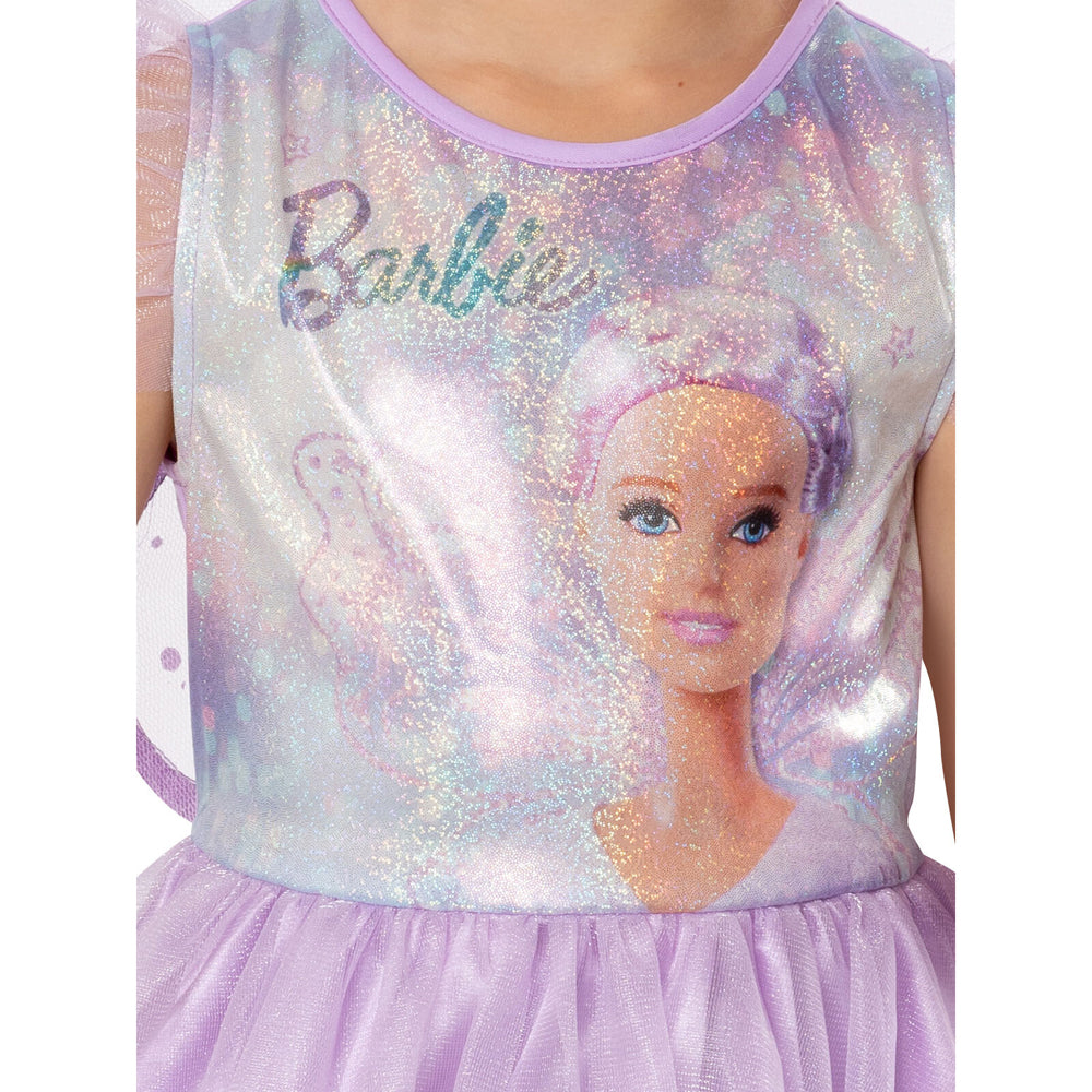 Barbie Size 6-8y Fairy Costume w/ Wings Purple Kids/Girls