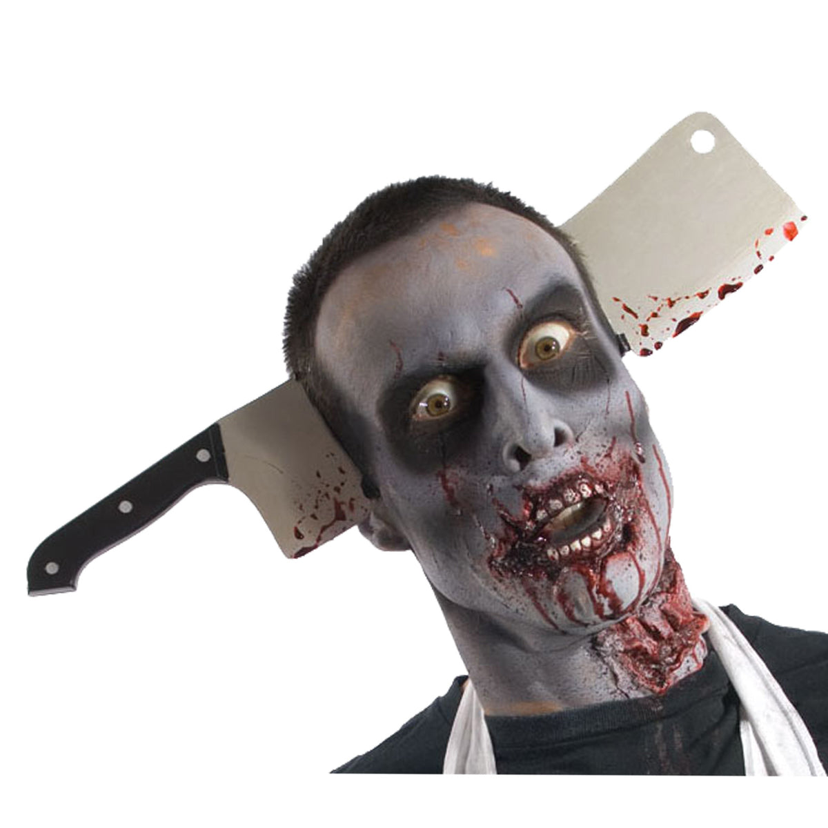 2PK Rubies Zombie Cleaver Through Head Accessory - One Size Adults