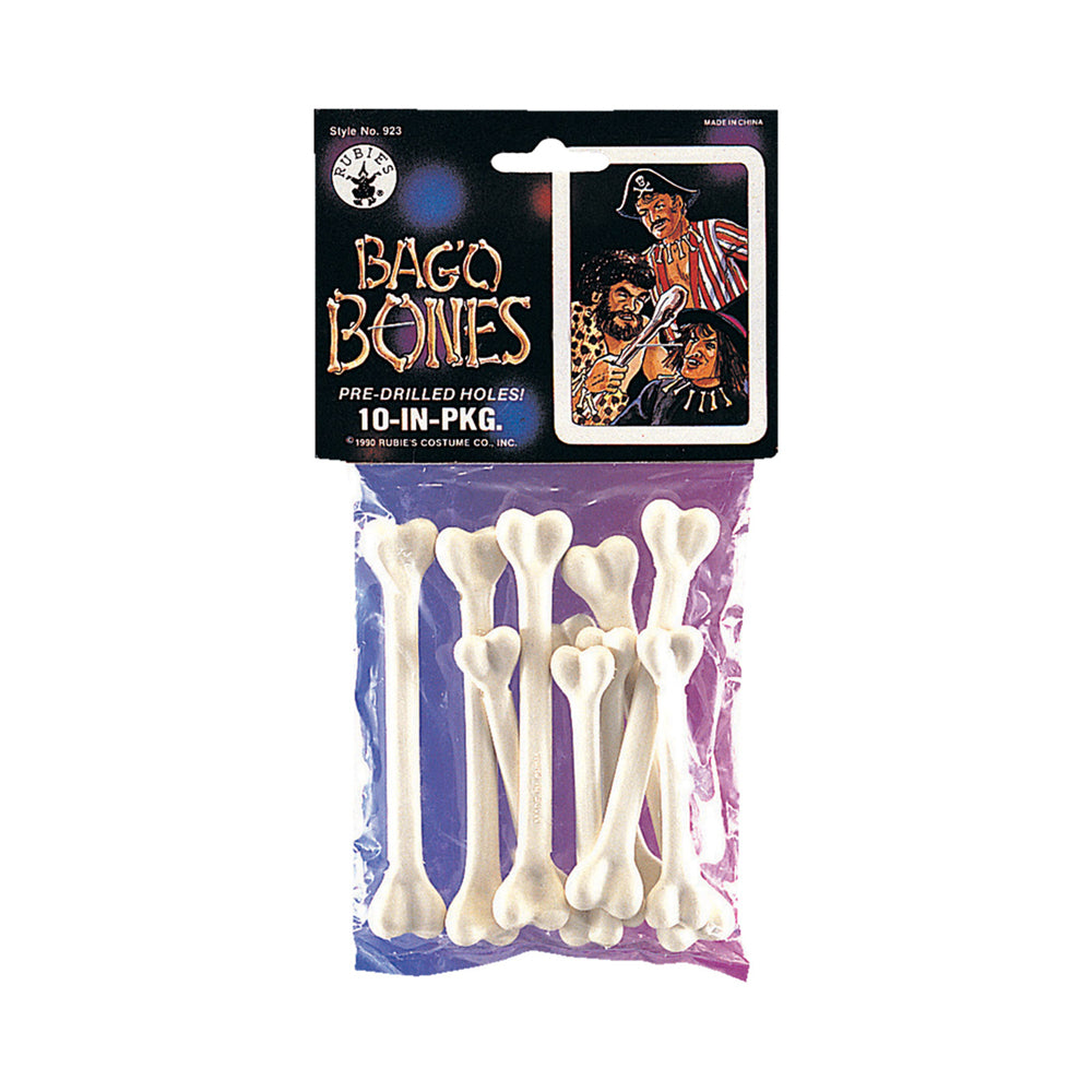 2PK 10pc Rubies Bag O' Bones w/ Pre-Drilled Holes Costume Accessory