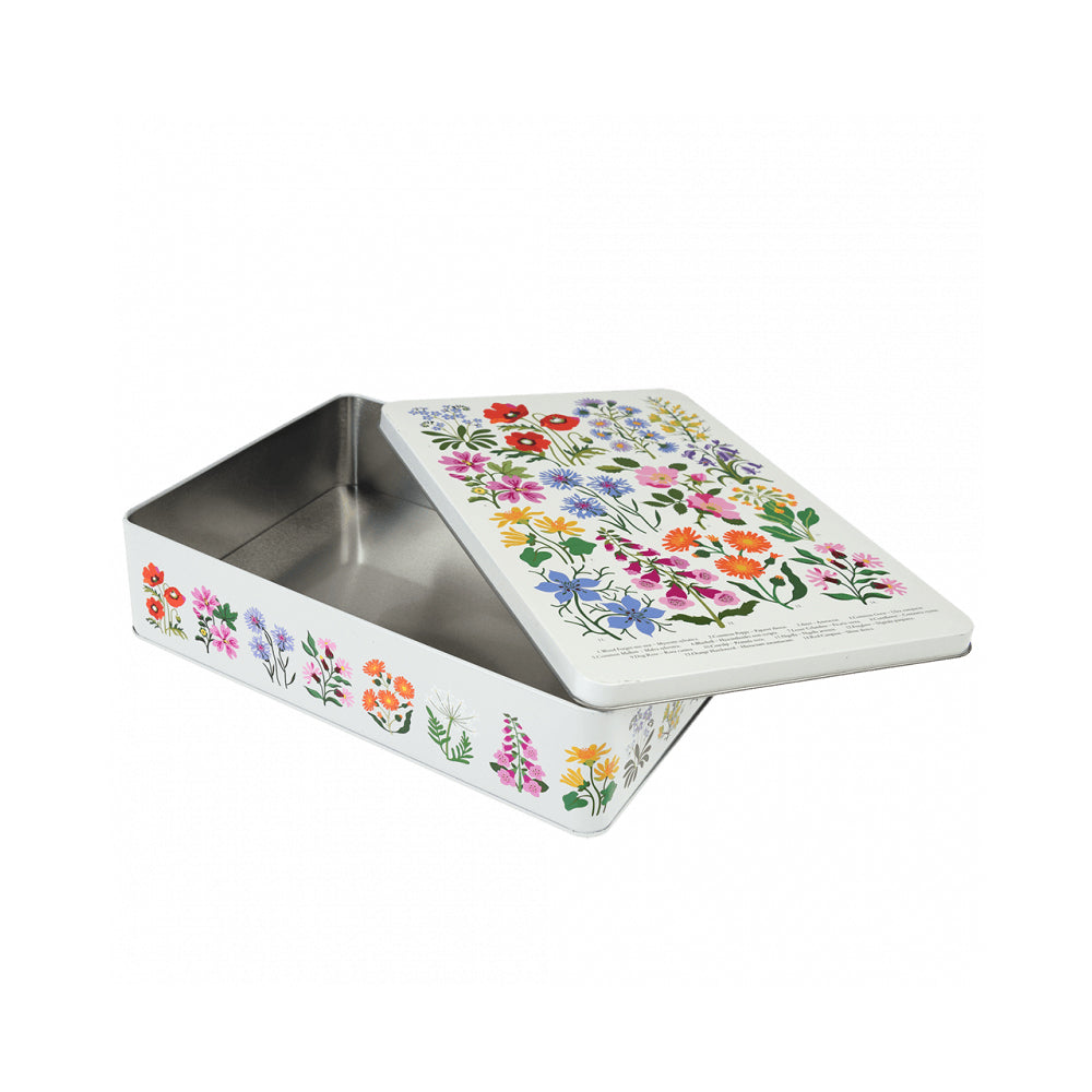 2PK Rex London Biscuit Tin 19x27cm Rectangular - Wild Flowers