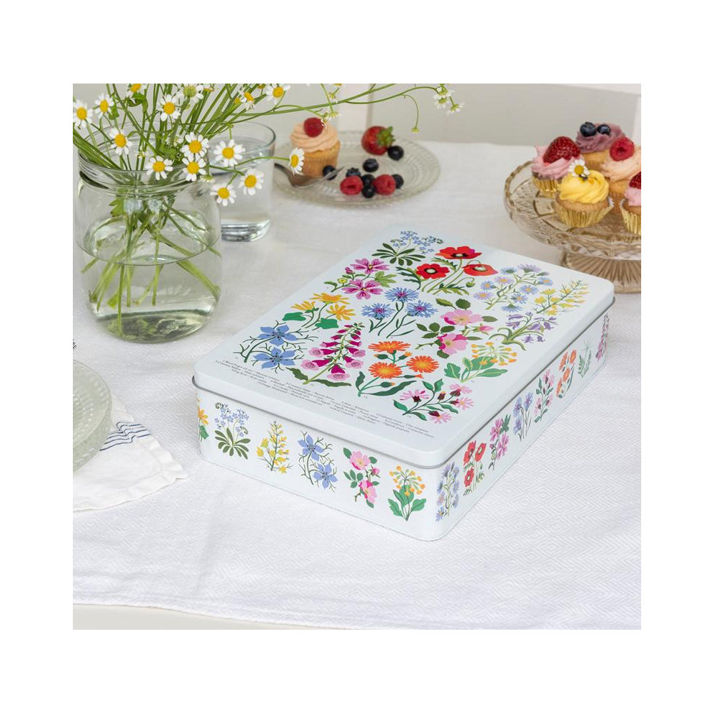 2PK Rex London Biscuit Tin 19x27cm Rectangular - Wild Flowers