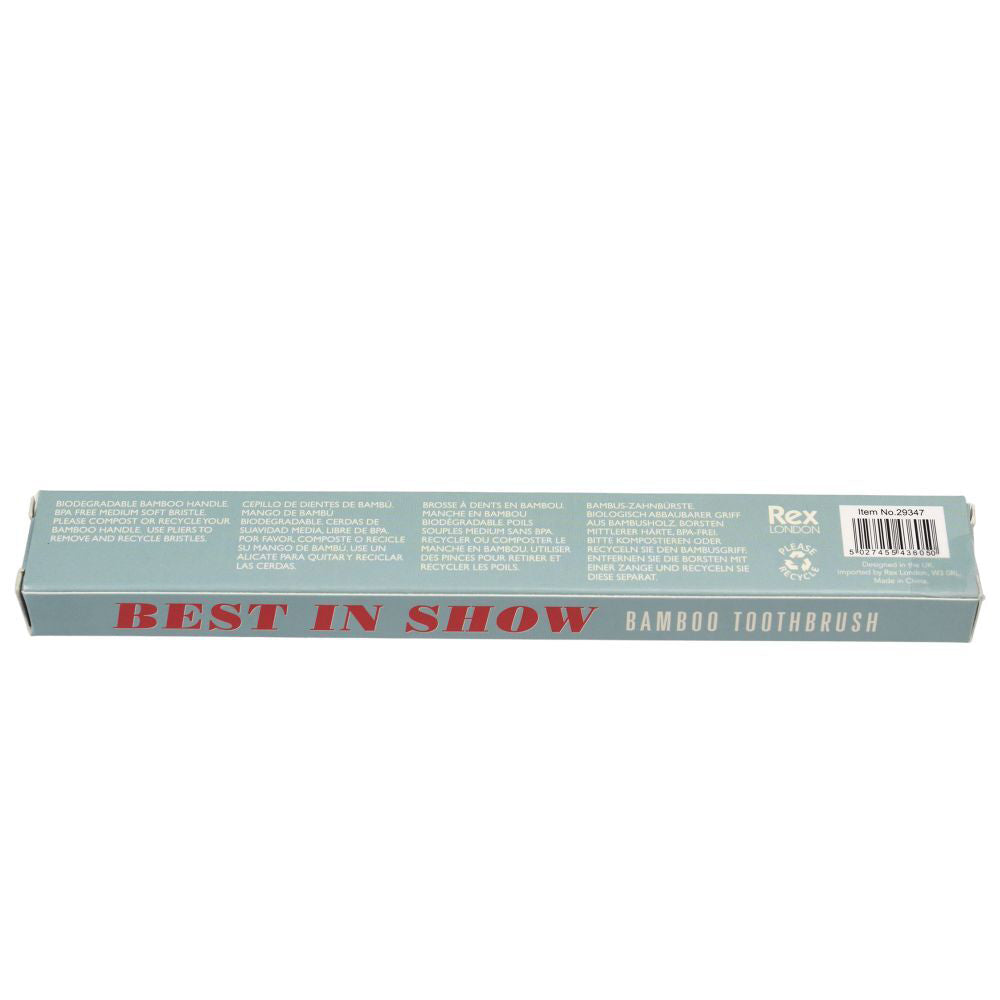 3PK Rex London Bamboo Toothbrush Teeth Cleaner - Best in Show
