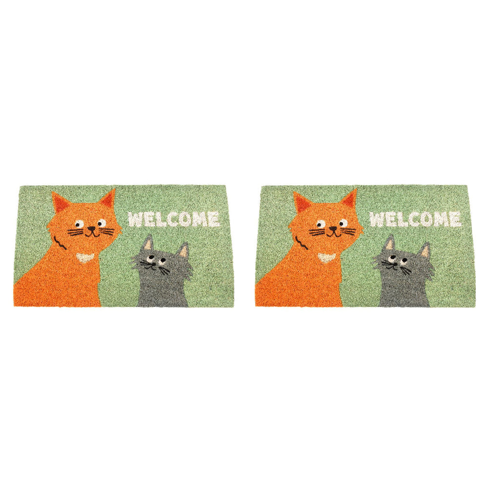 2PK Rex London Coir Outdoor Doormat 73x43cm - Nine Lives