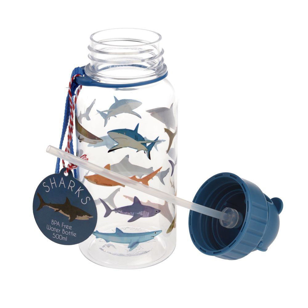 Rex London Kids/Child 500ml Plastic Water Bottle - Sharks