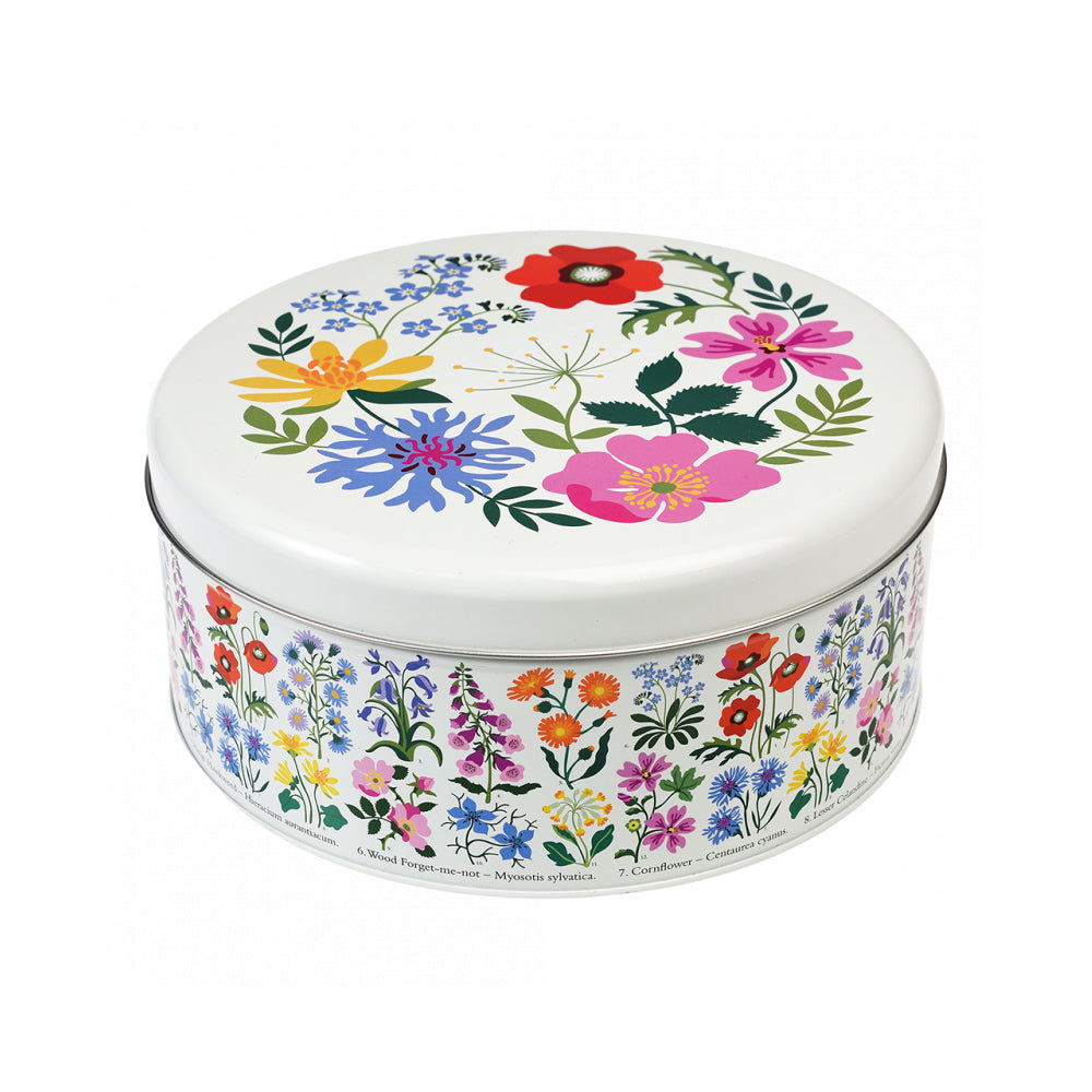 2PK Rex London Cake Tin Kitchen Storage Round 24cm - Wild Flowers