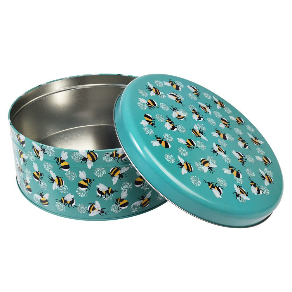 2PK Rex London Cake Tin Kitchen Storage Round 24cm - Bumblebee