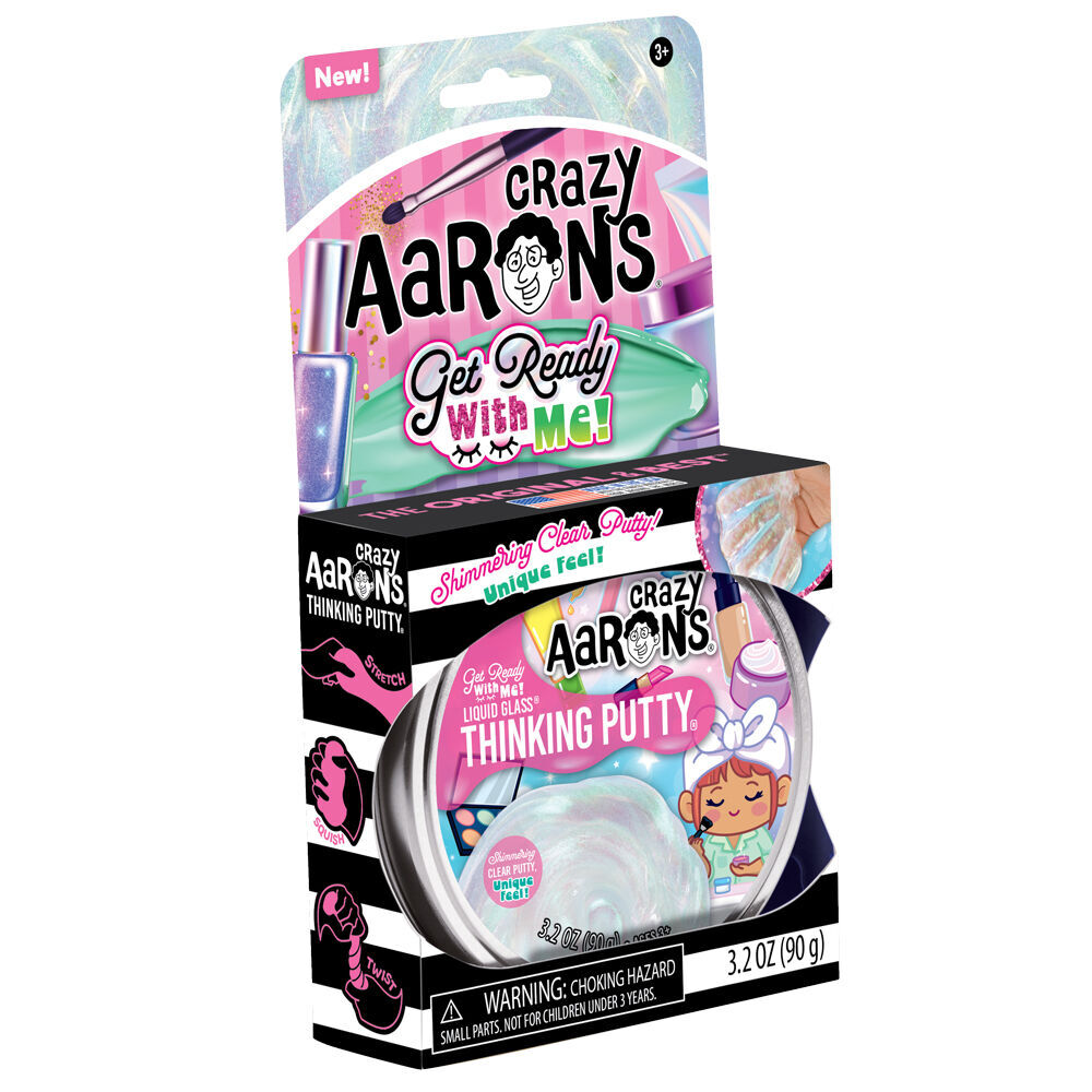 2PK Crazy Aarons Trenserrers Get Ready With Me Putty 4In Tin Kids Sensory Toy 3y+