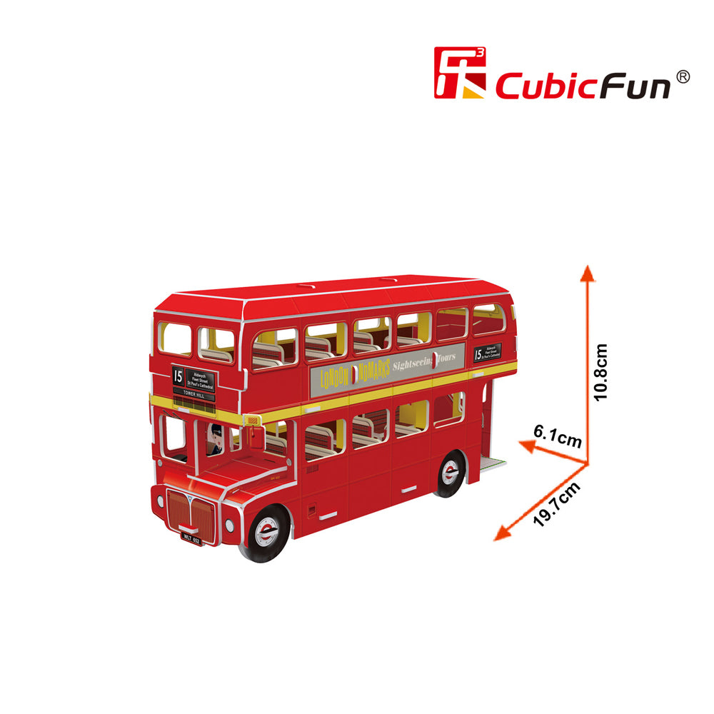 66pc CubicFun London Bus 3D Puzzle Kids/Children Toy 4y+