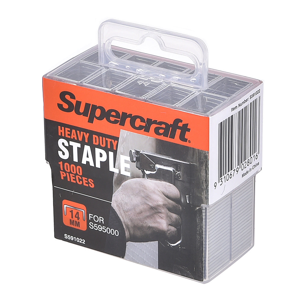 3x 1000pc Supercraft Wood/Timber Heavy Duty Staples 14mm For S595000 Stapler