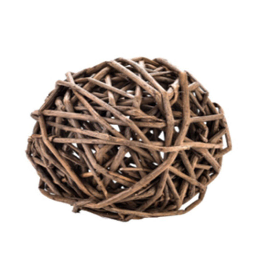 3PK Nature Island Wooden Willow Gnaw Ball Rabbits/Guinea Pigs Pet Chew Toy Natural