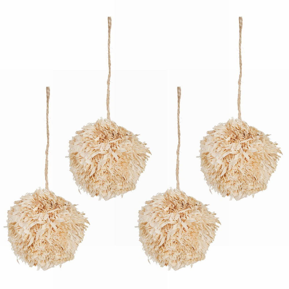 4PK Nature Island 8cm Play Pom Rabbit/Guinea Pig Small Pet Chew/Play Toy Natural