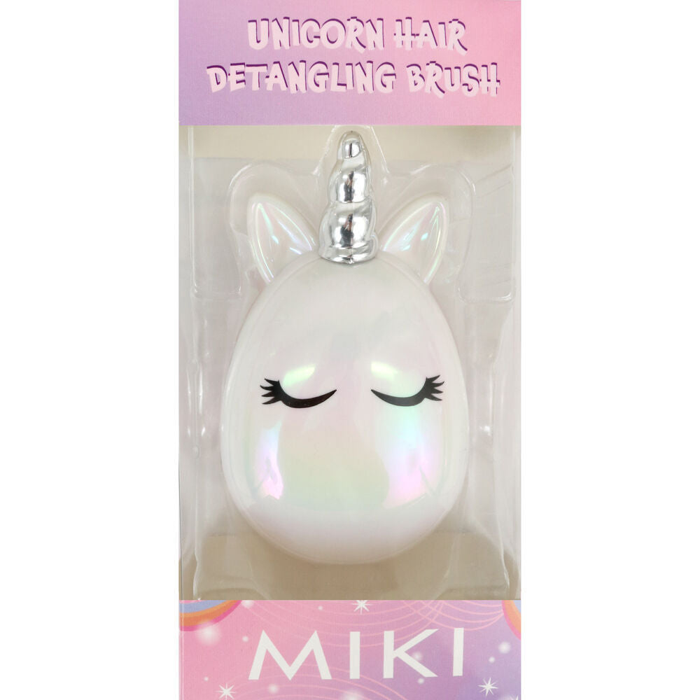 3PK Miki Kids Unicorn Wet/Dry Detangling Knotted Hair Brush 3y+ Silver/Pink