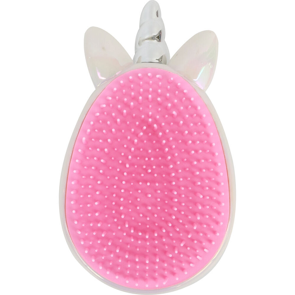 3PK Miki Kids Unicorn Wet/Dry Detangling Knotted Hair Brush 3y+ Silver/Pink