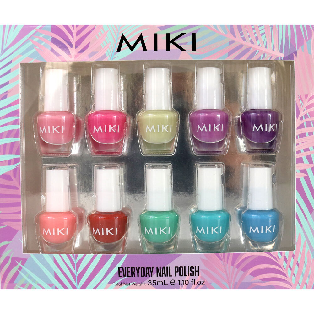 10pc Miki Everyday Nail Polish 5y+/3.5mL Multi Coloured