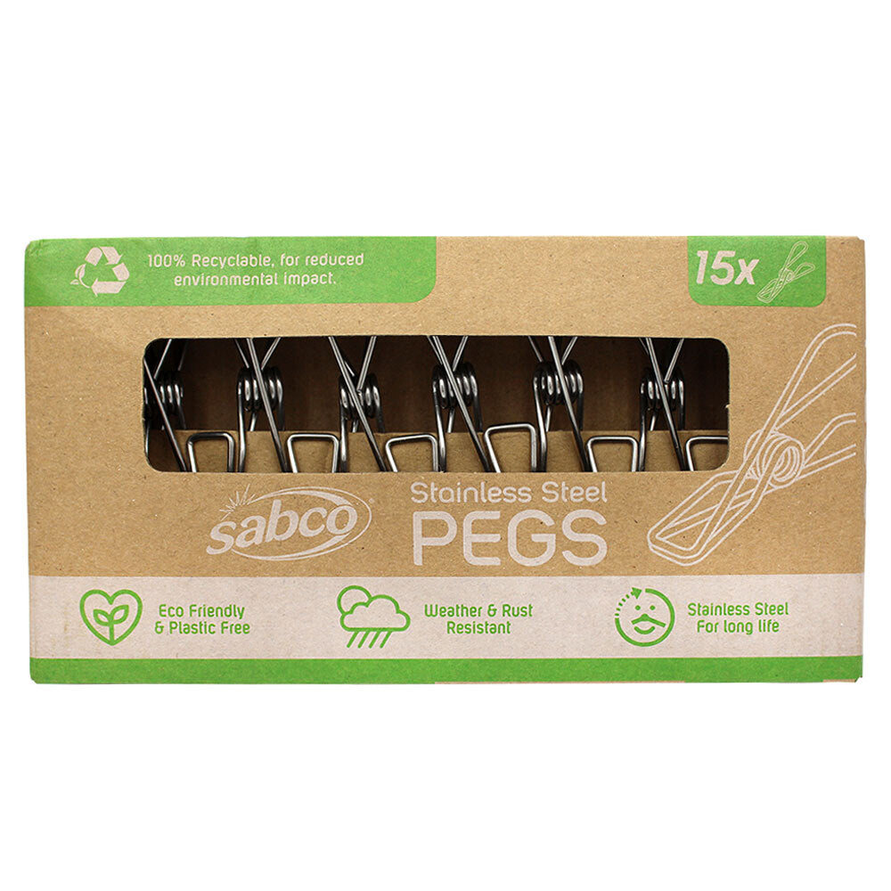2 x15pc Sabco Stainless Steel Pegs