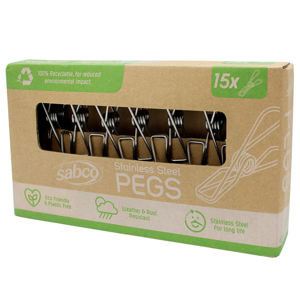 2 x15pc Sabco Stainless Steel Pegs