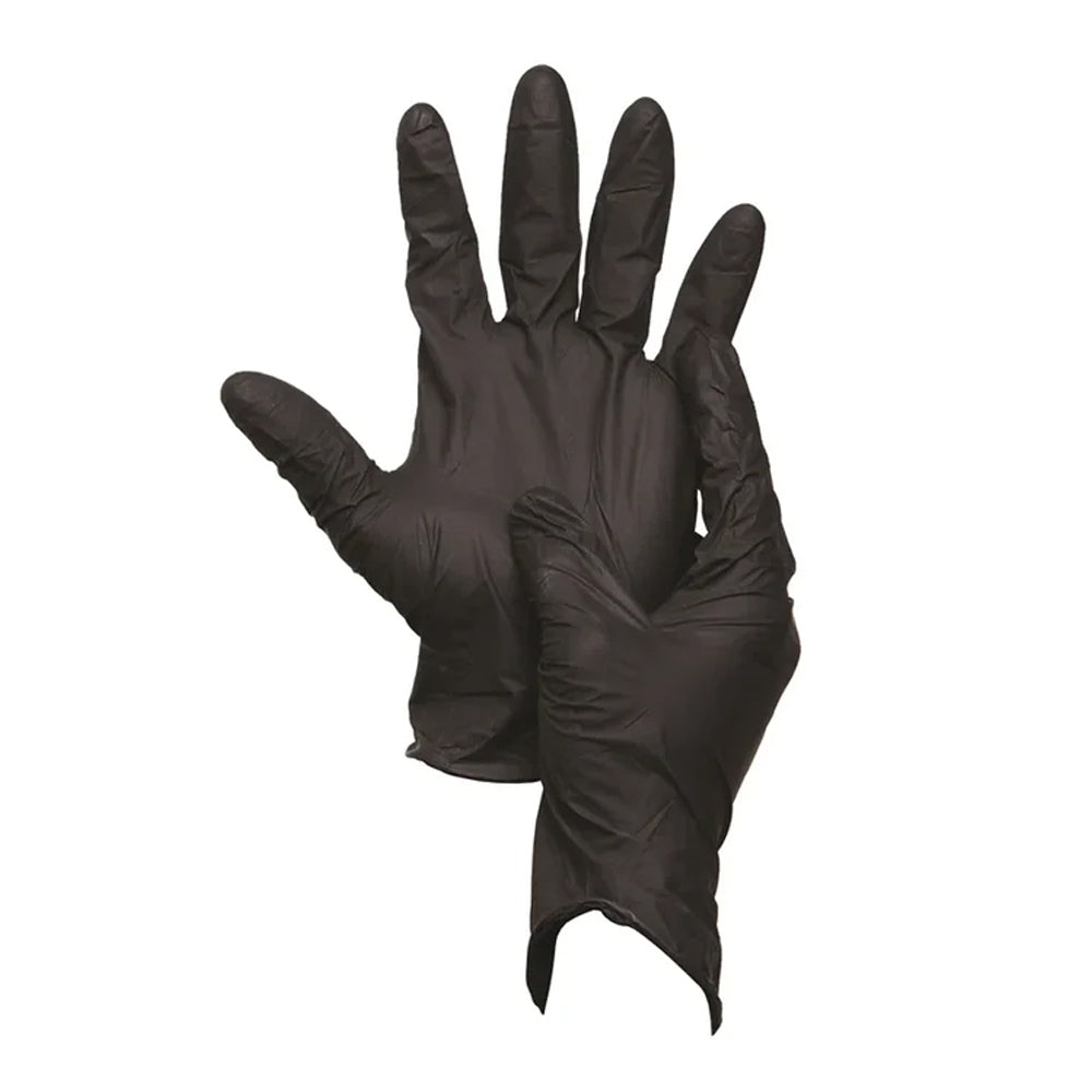 2PK 100pc Sabco Professional Nitrite Medium Disposable Gloves Black