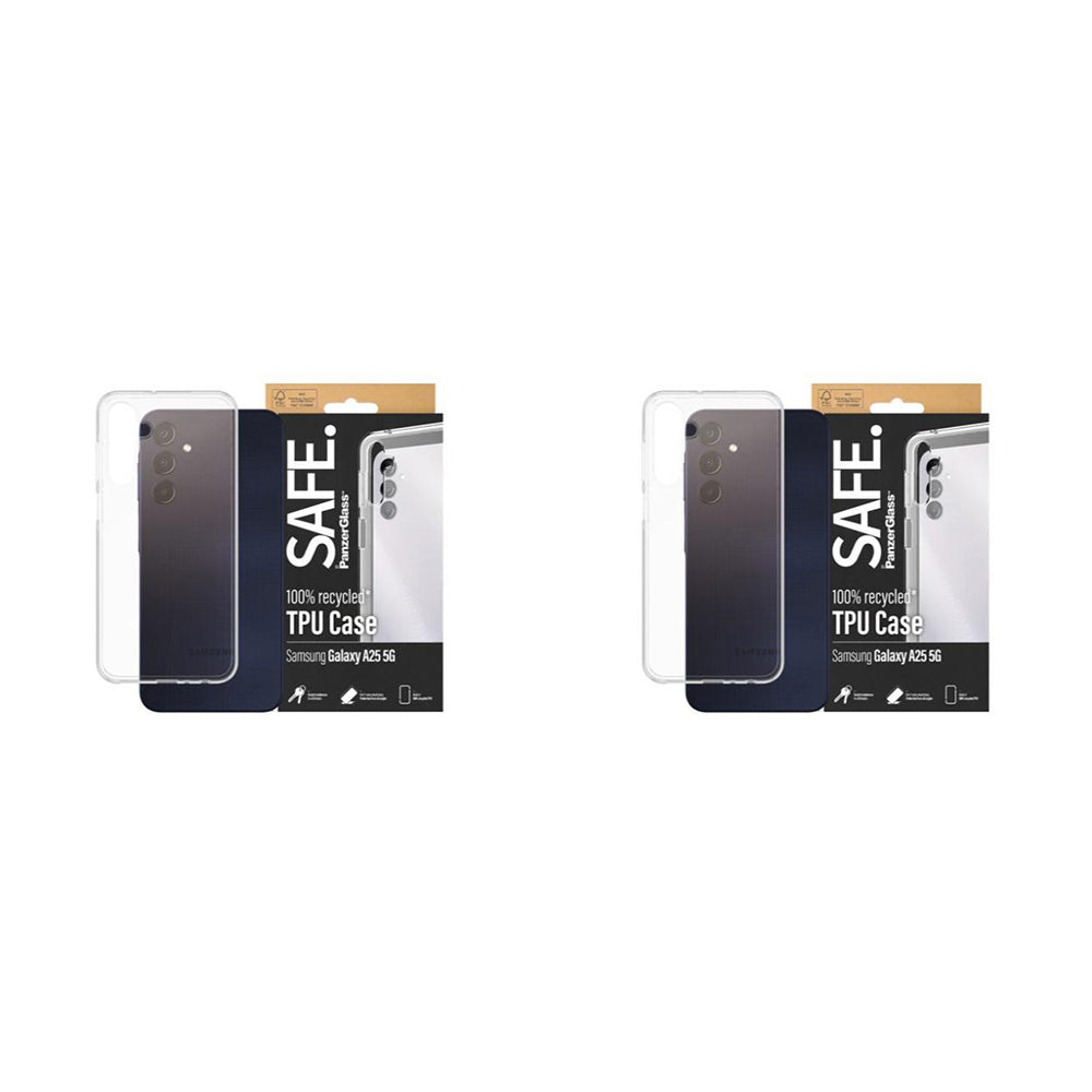 2PK PanzerGlass SAFE TPU Case For Samsung Galaxy A25 - Clear