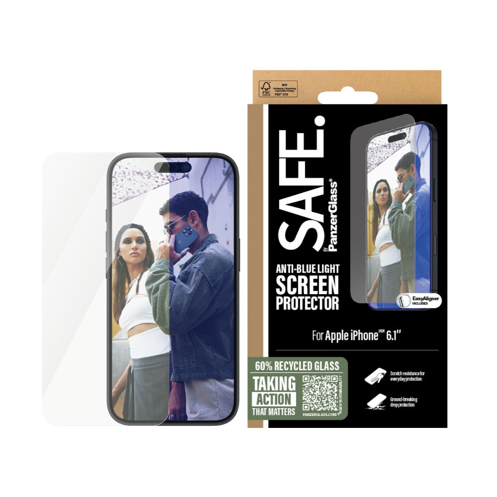 PanzerGlass SAFE UltraWide Fit EyeCare Screen Protector For iPhone 16