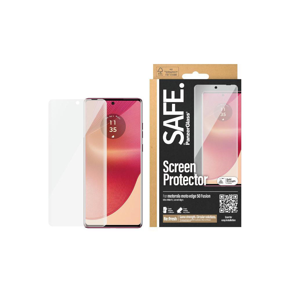 2PK PanzerGlass SAFE UltraWide Fit Screen Protector For Motorola Edge 50 Fusion