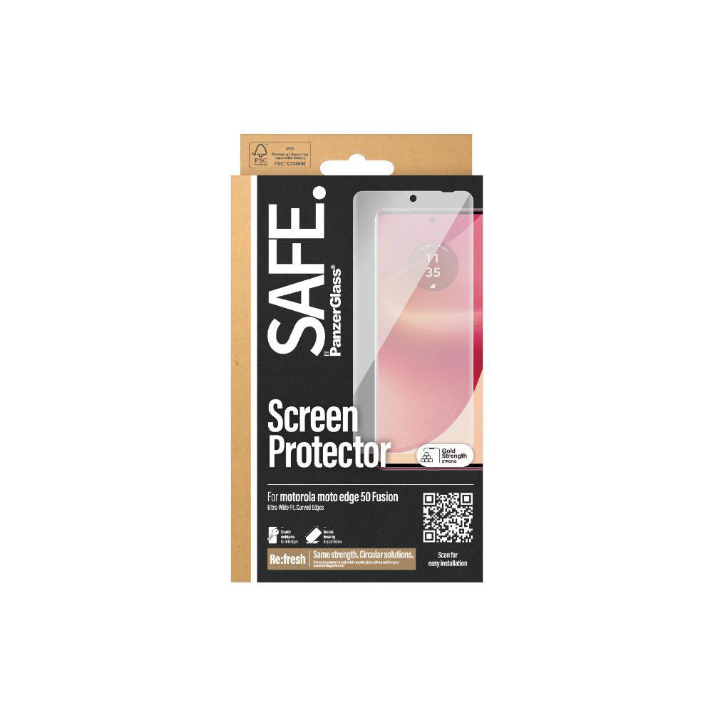 2PK PanzerGlass SAFE UltraWide Fit Screen Protector For Motorola Edge 50 Fusion
