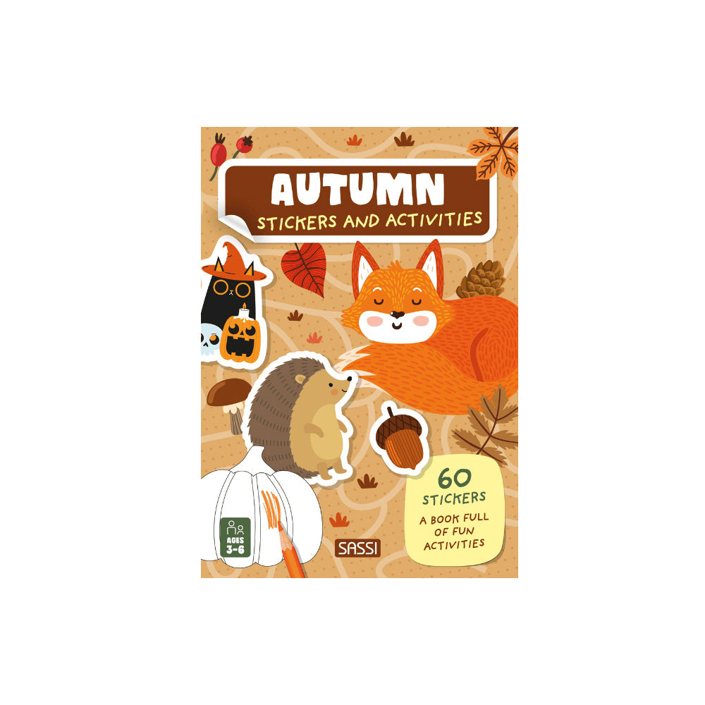 3PK Sassi Kids/Children Educational Stickers & Activities Book - Autumn 3y+