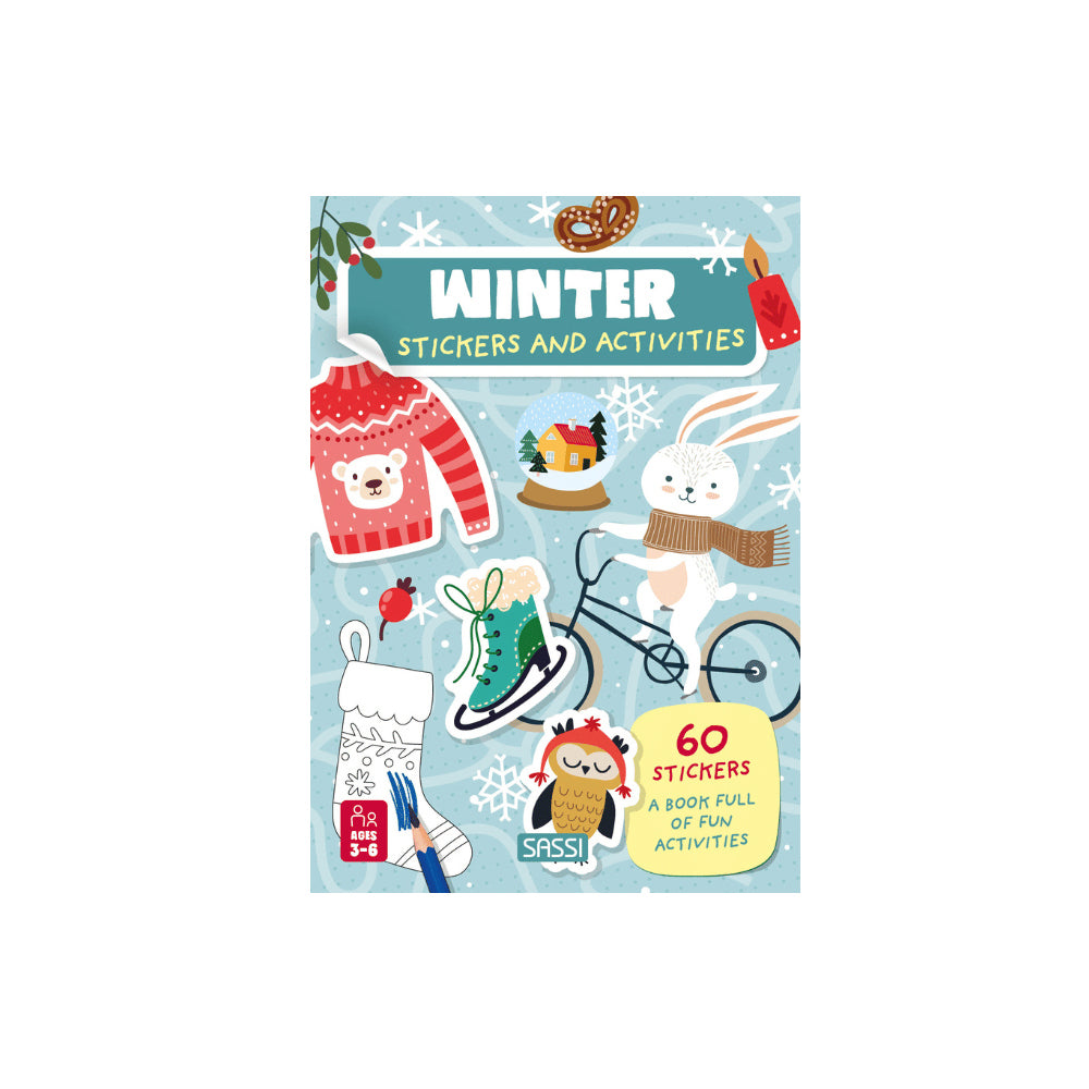 3PK Sassi Kids/Children Educational Stickers & Activities Book - Winter 3y+