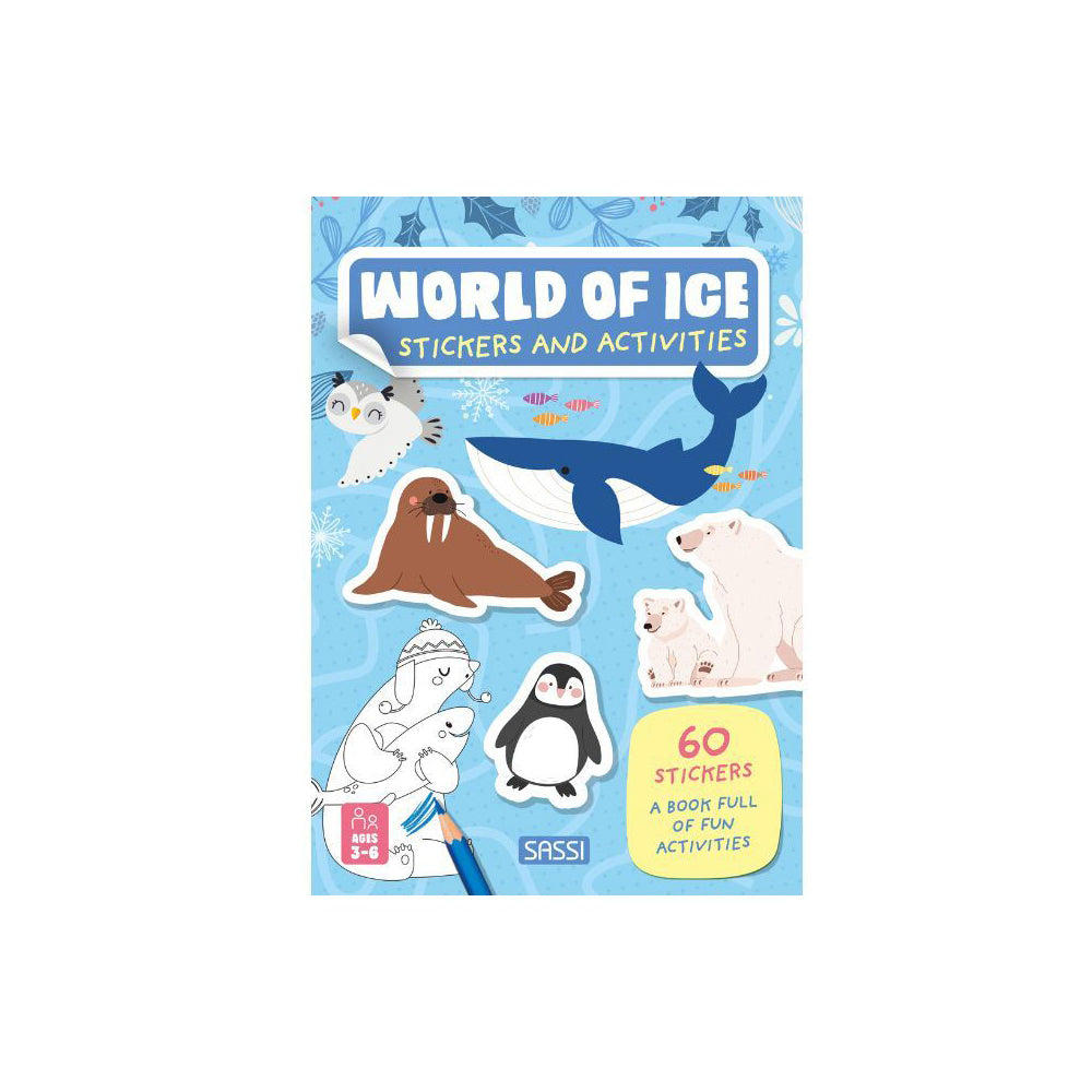 3PK Sassi Kids/Children Educational Stickers & Activities Book - World of Ice 3y+